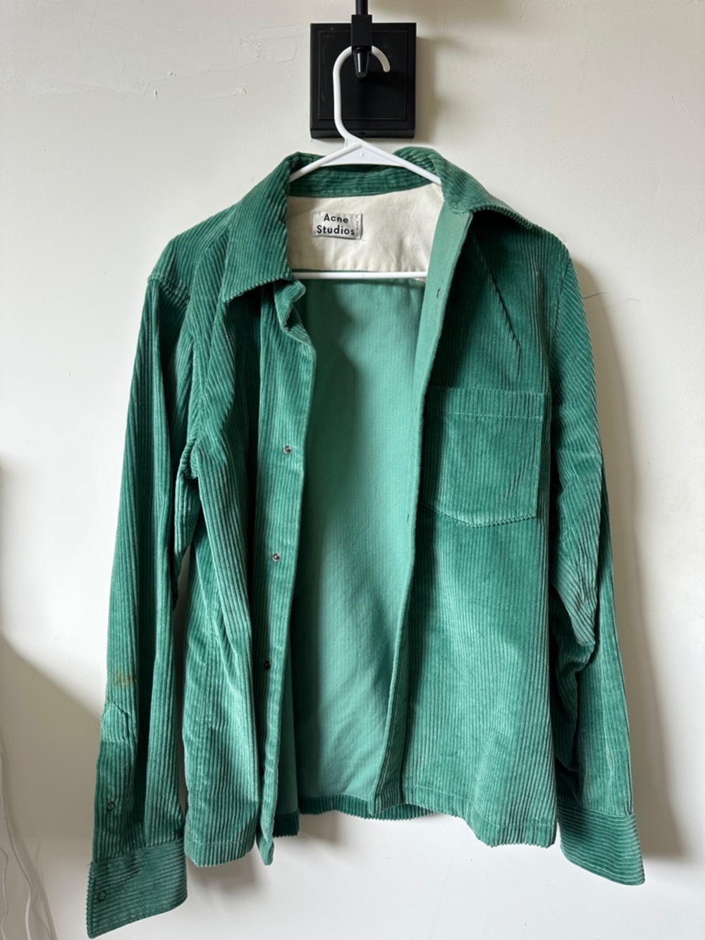 Acne Studios Green Corduroy Shirt Jacket